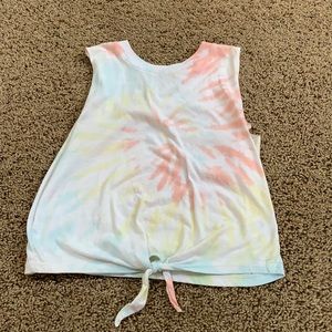 tie dye crop top w/ tied bottom XS